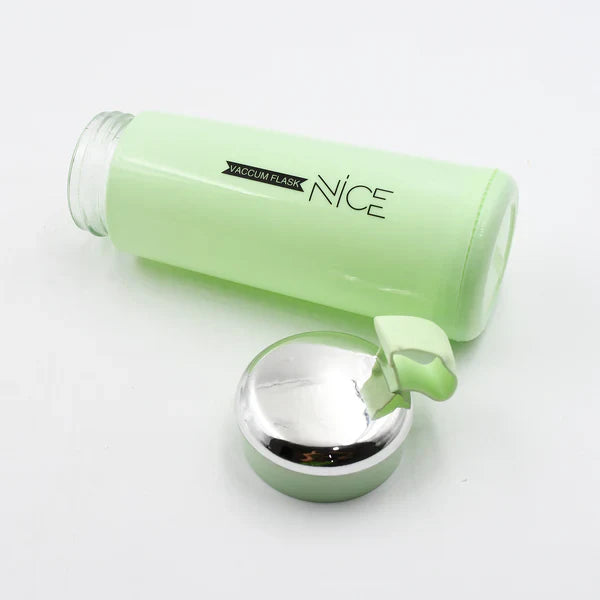 Water bottle 400ml leak proof, glass water bottle with daily water intake for gym and children, Nice Bottle (1 pc / Light Green Color) Water bottle 400ml leak proof, glass water bottle with daily water intake for gym and children, Nice Bottle (1 pc / Light Green Color)